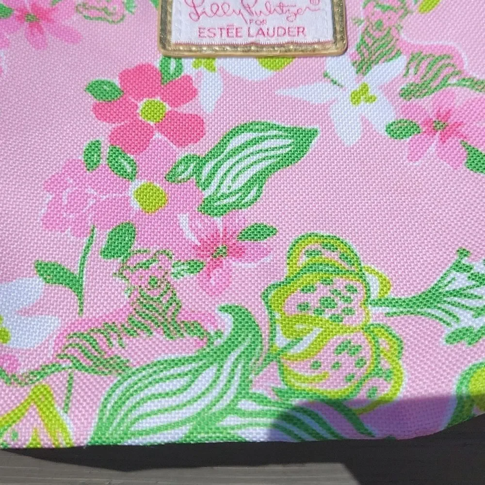 Lilly Pulitzer Estee Lauder makeup bag